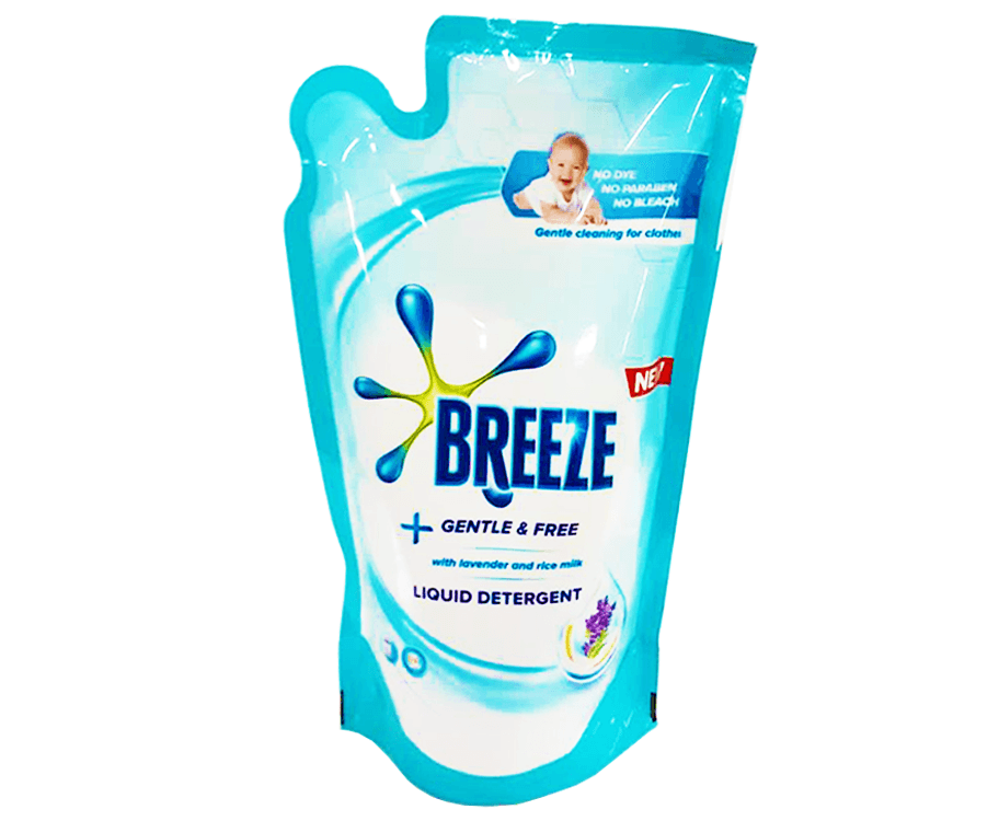 Breeze Gentle & Free Liquid Detergent With Lavender and Rice Milk Refill Pack 650mL