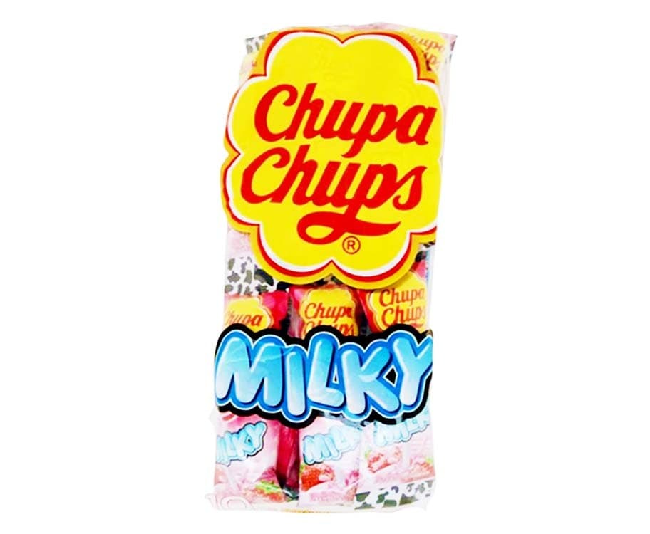 Chupa Chups Milky Strawberry & Cream Flavour 10 Pieces 95g