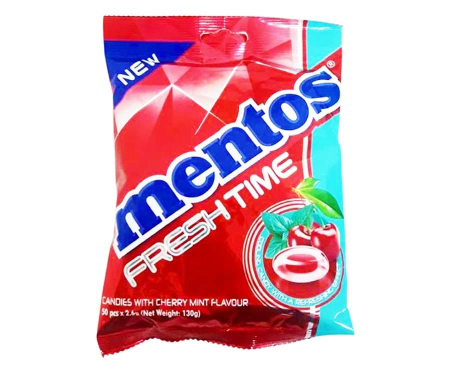 Mentos Fresh Time Cherry Mint Flavour 50 Pieces 130g