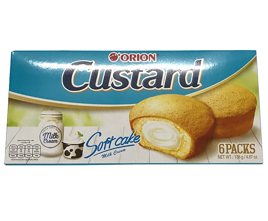 Orion Custard Softcake Milk Cream (6 Packs x 23g)