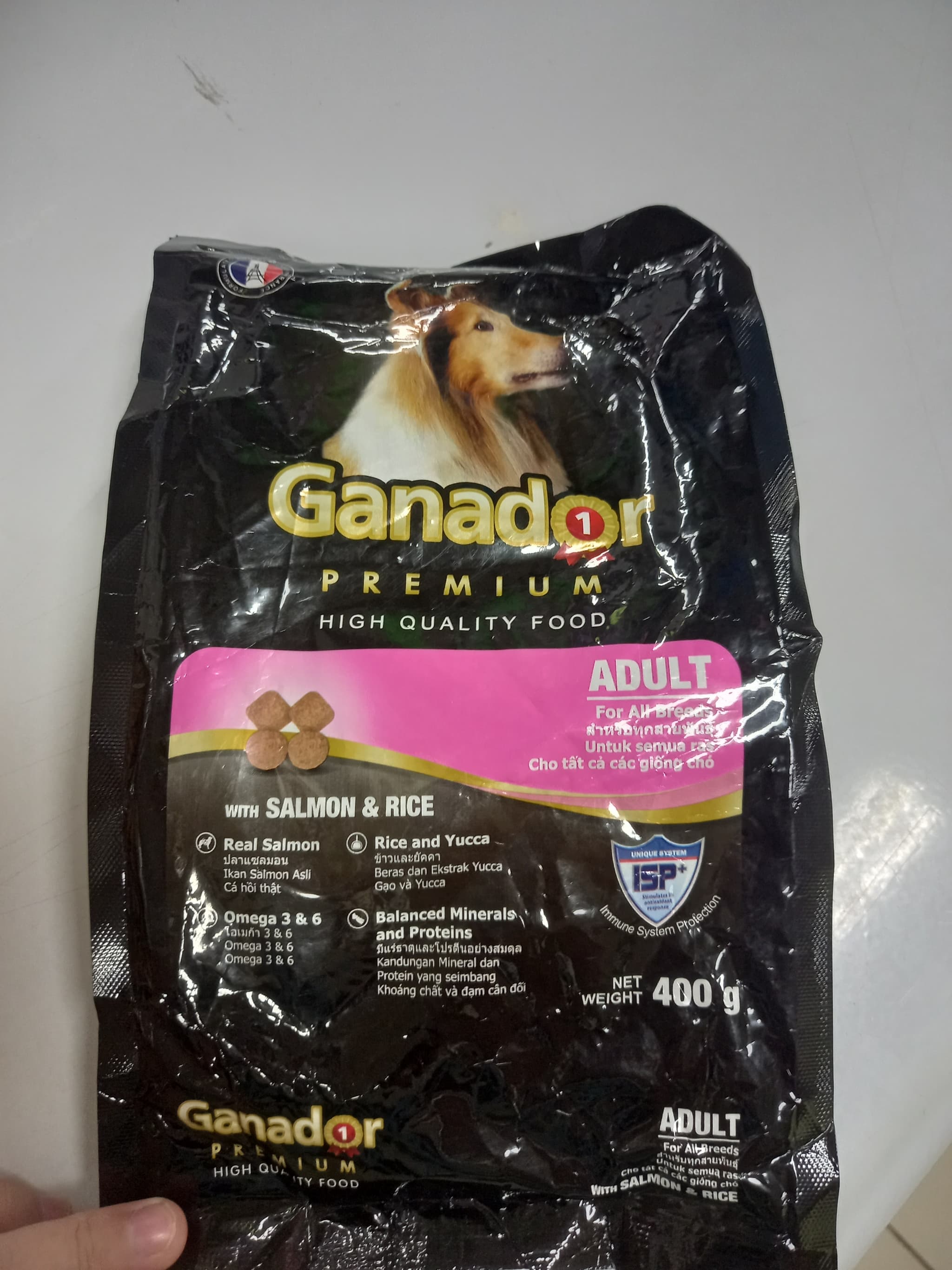 Ganador dog food adult salmon rice 400g