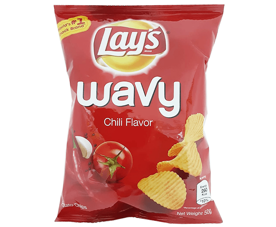 Lay's Wavy Chili Flavor Potato Chips 50g