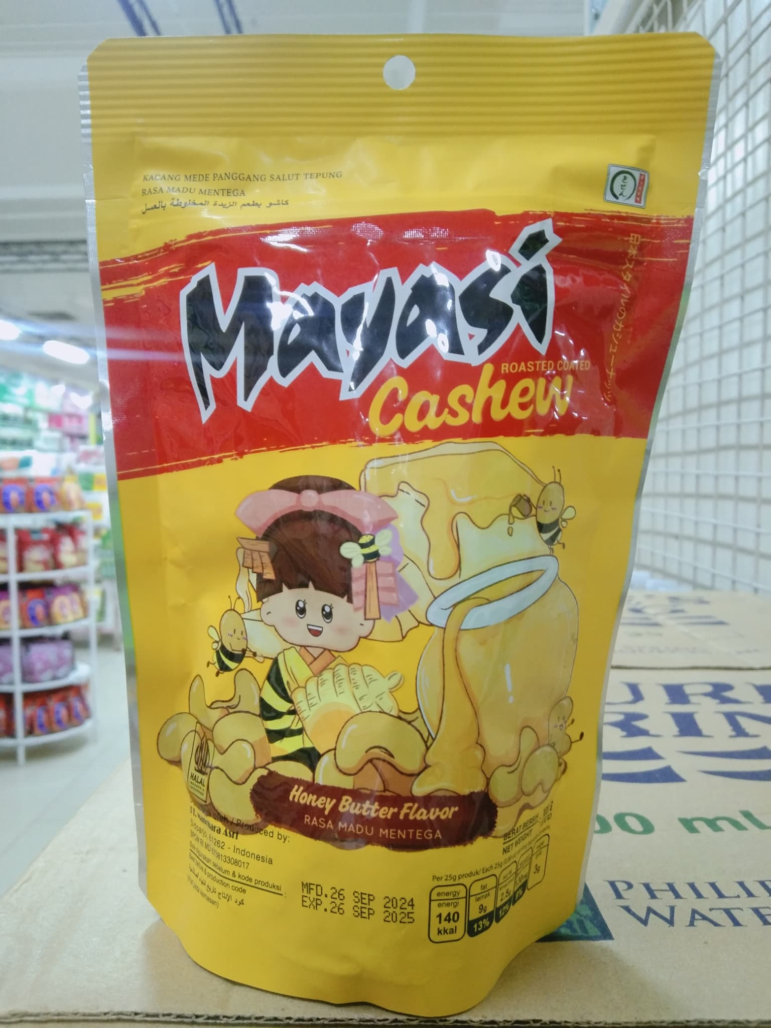 Mayasi Roasted Coated Cashew Honey Butter Flavor 100g