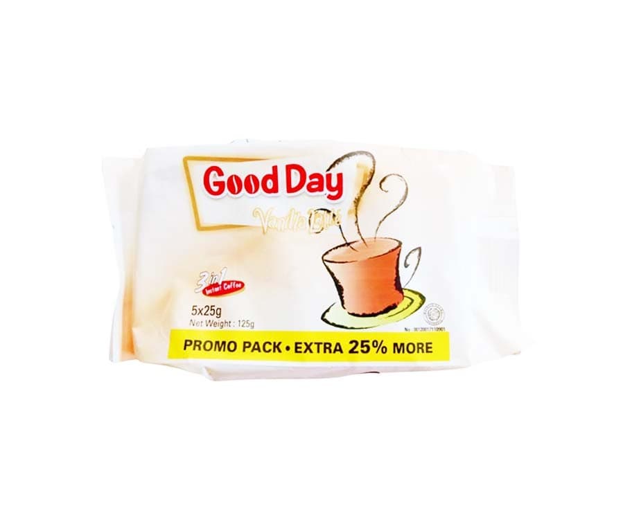 Good Day Vanilla Latte 3-in-1 Instant Coffee (5 Packs x 25g)
