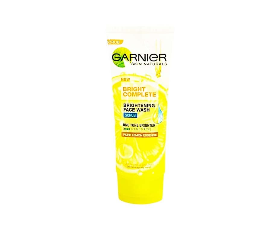Garnier Skin Naturals Bright Complete Brightening Face Wash Scrub Pure Lemon Essence 100mL