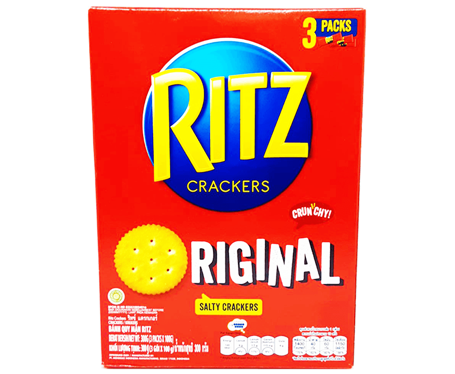 Kraft Ritz Crackers Original Salty Crackers (3 Packs x 100g)