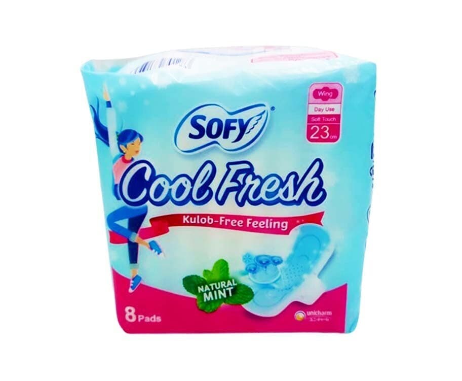 Softy Cool Fresh Kulob-Free Feeling Natural Mint 8 Pads 23cm