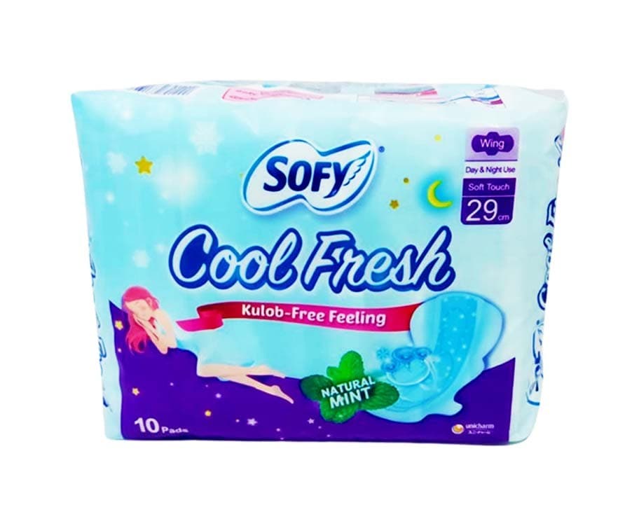 Softy Cool Fresh Kulob-Free Feeling with Wing Natural Mint 10 Pads