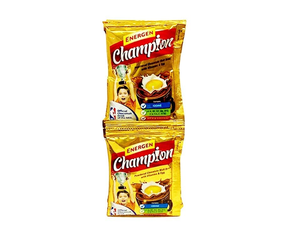 Energen Champion Powdered Chocolate Malt Drink with Vitamins & Egg (10 Packs x 35g) 350g