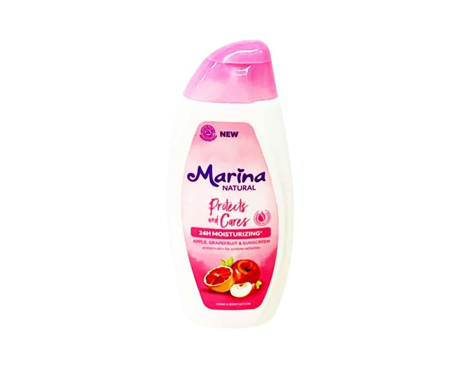 Marina Natural Protects and Cares Apple Grapefruit & Sunscreen Hand & Body Lotion 100mL