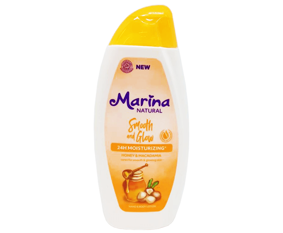 Marina Natural Smooth and Glow Honey & Macadamia Hand & Body Lotion 200mL