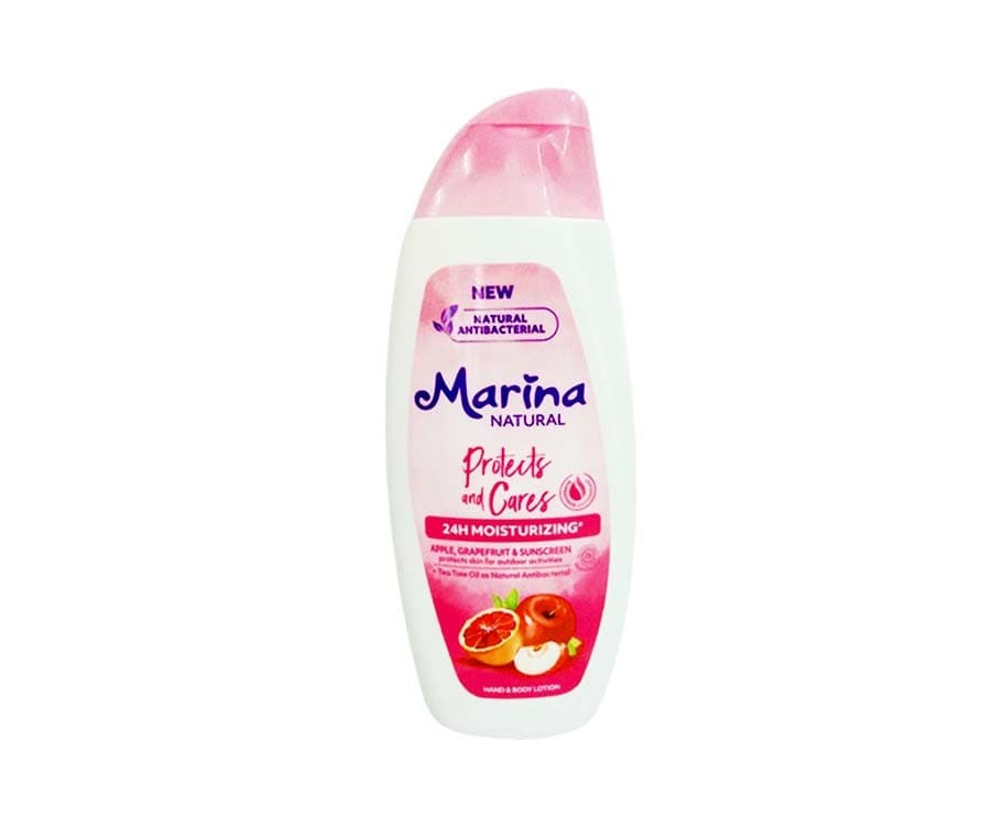 Marina Natural Protects & Cares Apple, Grapefruit & Sunscreen Hand & Body Lotion 200mL