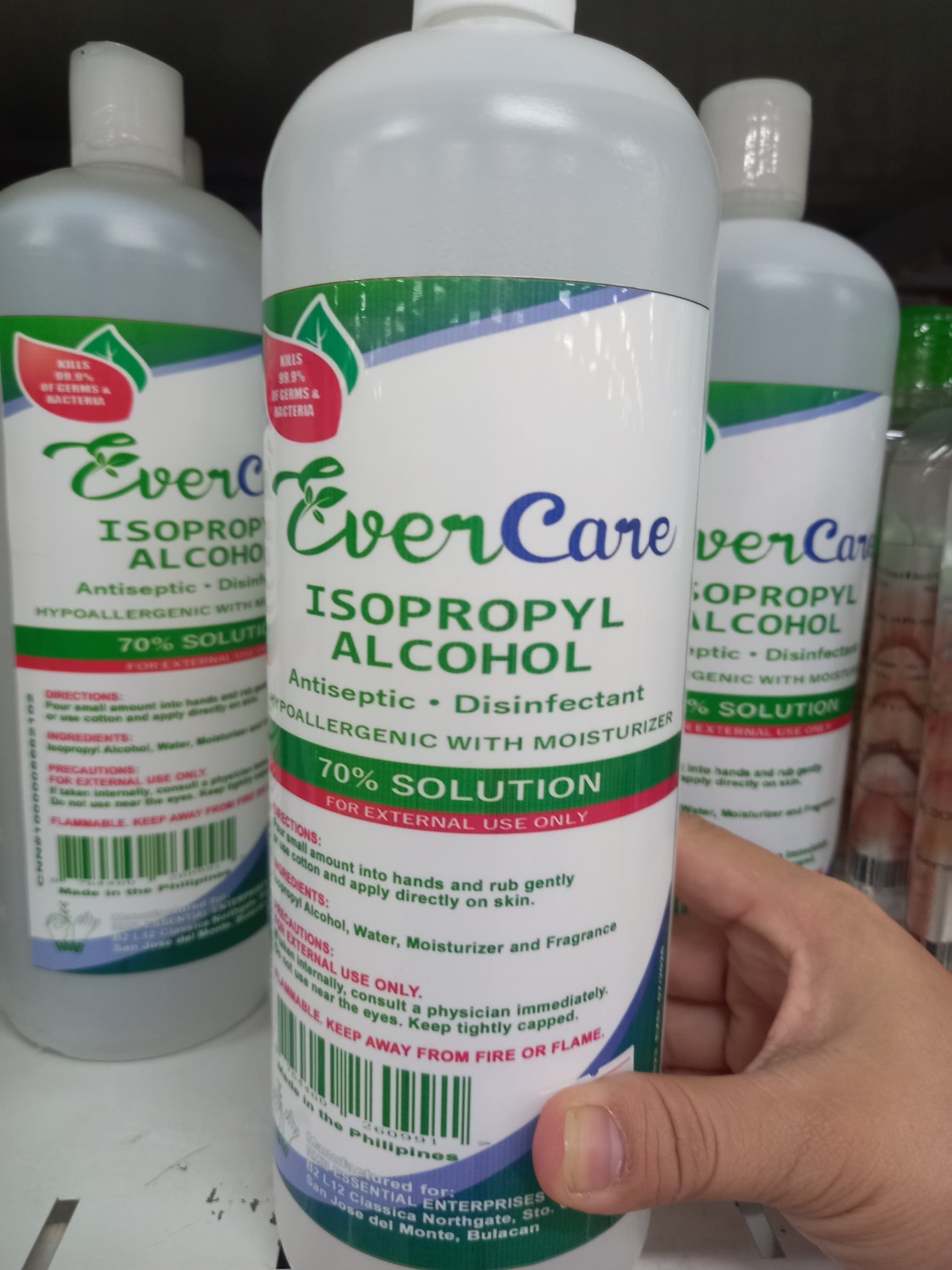 Rmb evercare isopropyl alcohol 70% 1L