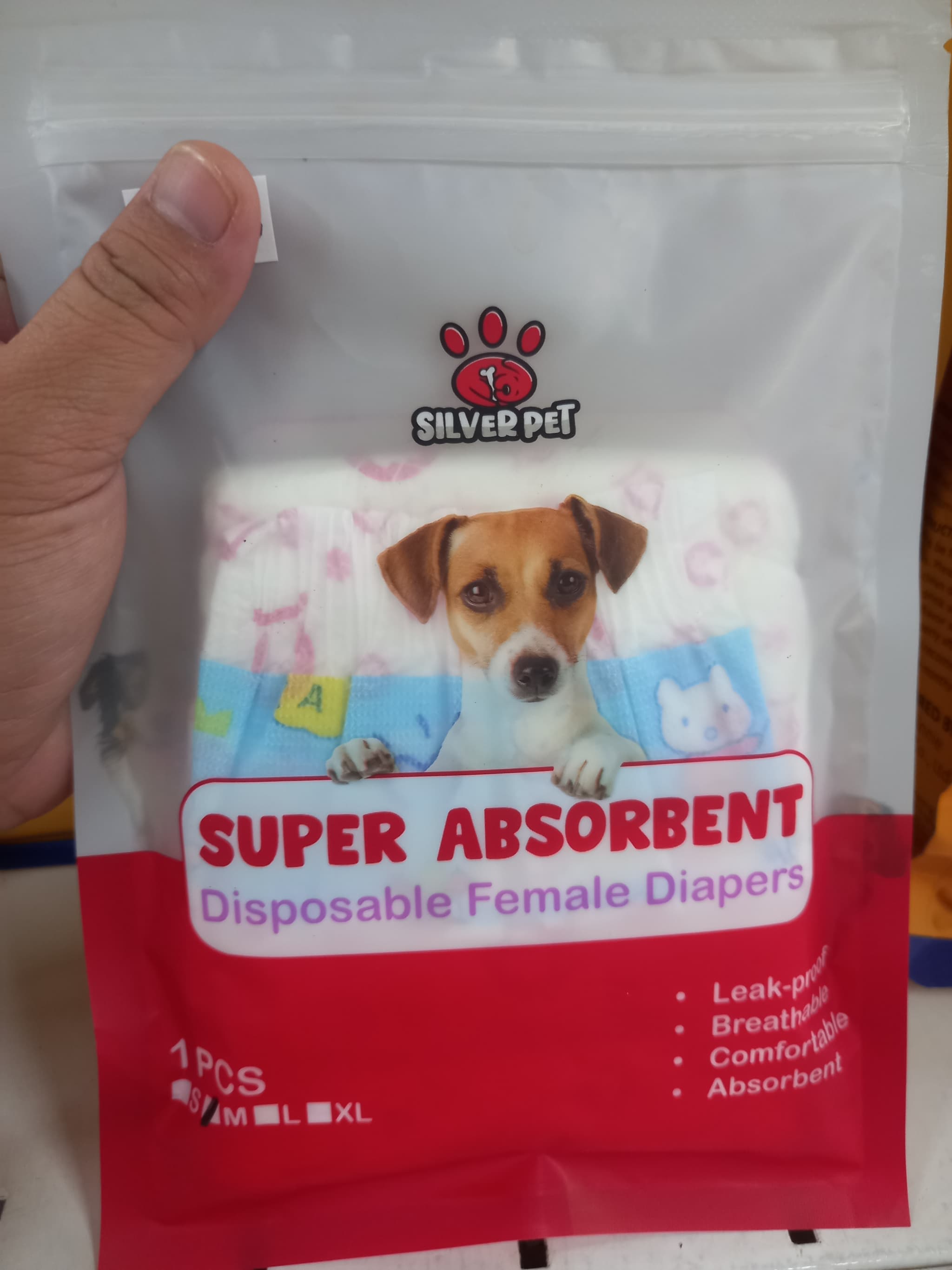 Silverpet disposable female diapers medium