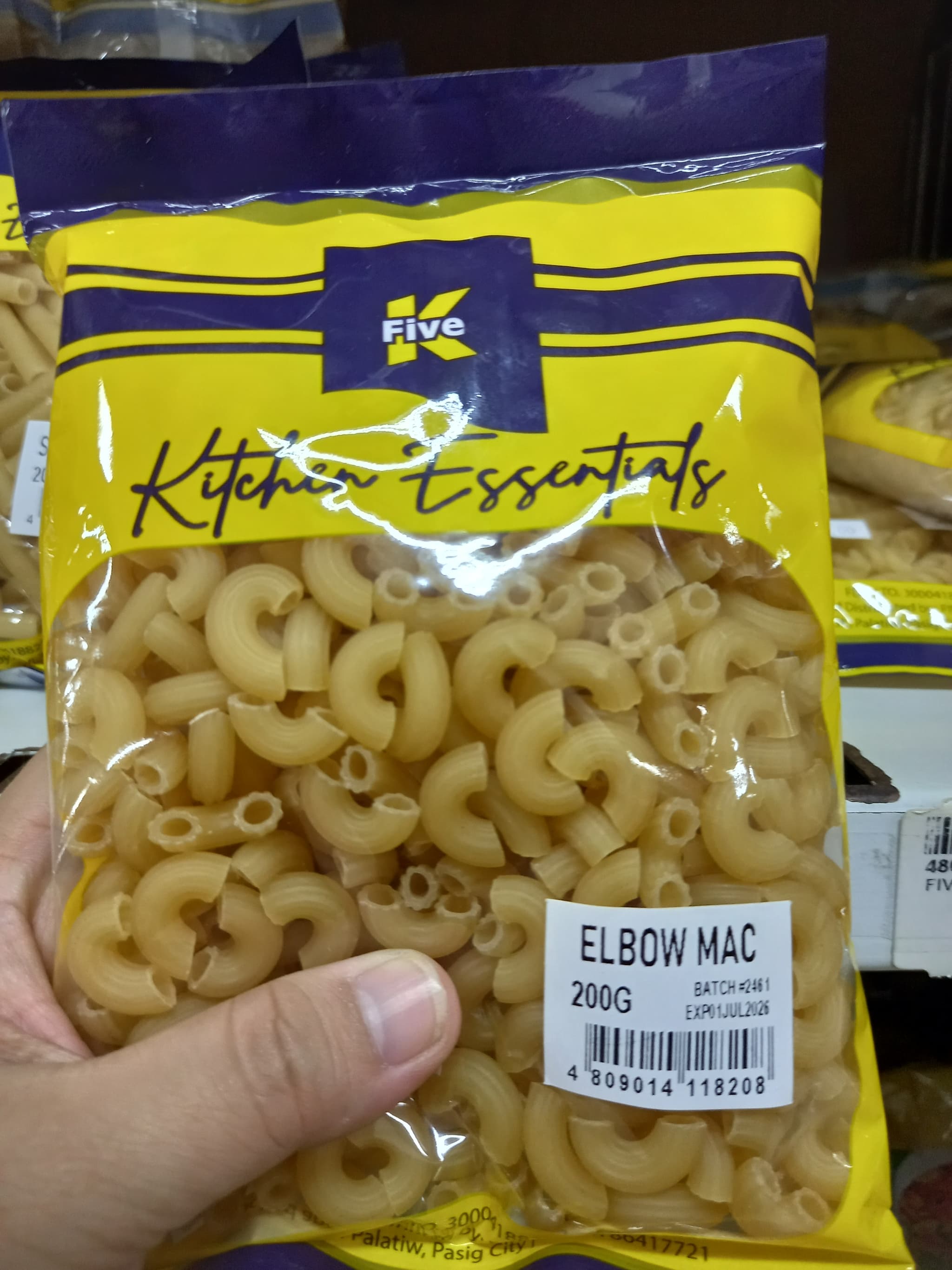 K five kitchen essentials elbow macaroni 200g