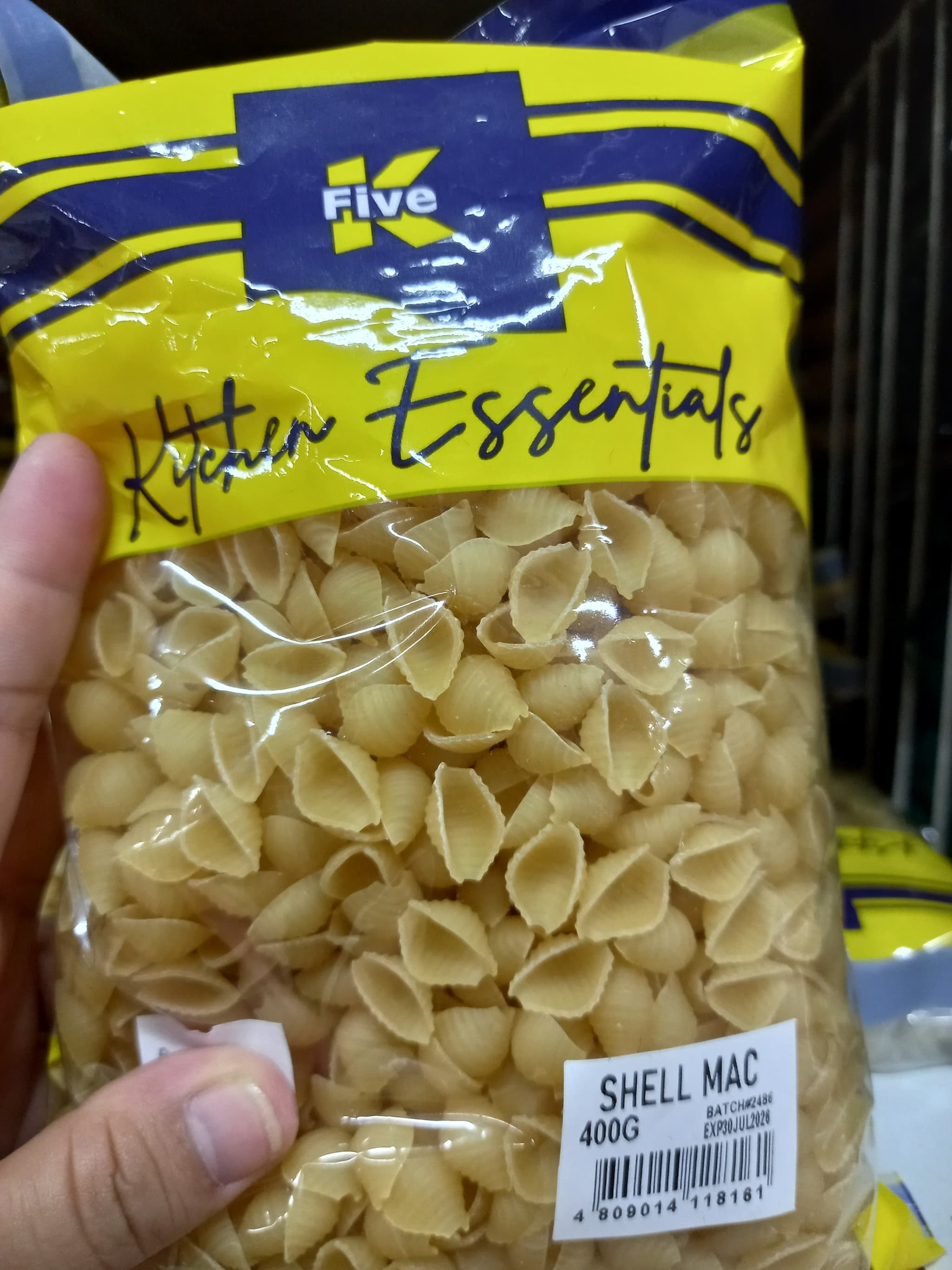 K five kitchen essentials shell macaroni 400g