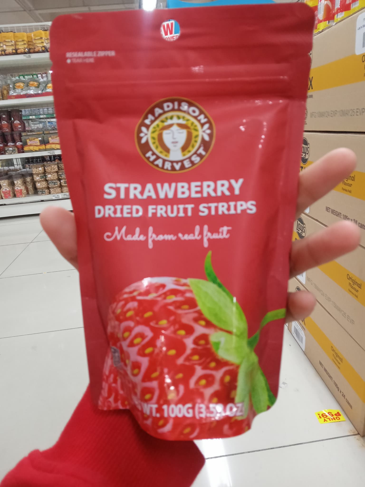 STRAWBERRY DRIED FRUIT STRIPS