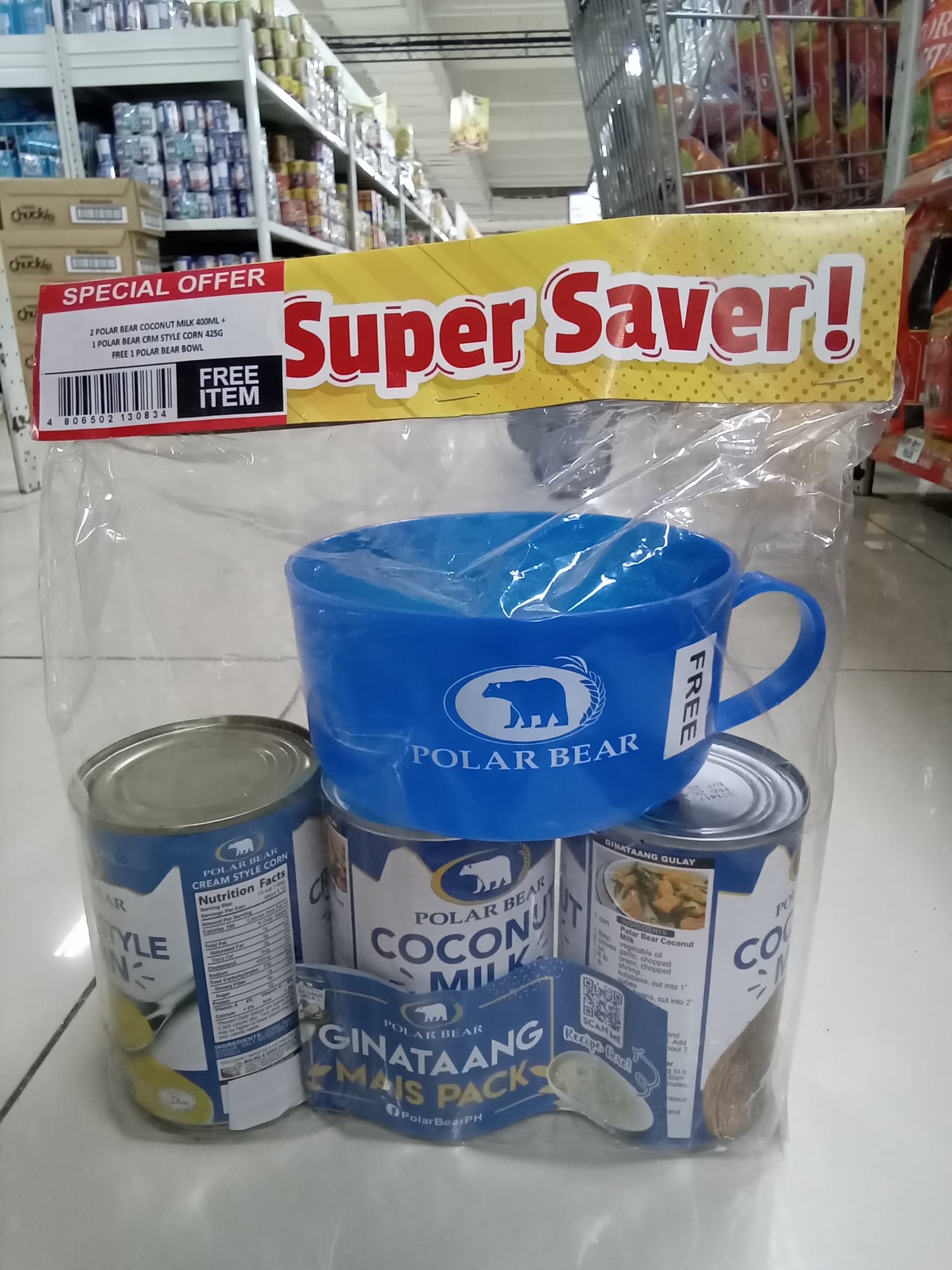 Polar bear Ginataang Mais Pack free Cup
