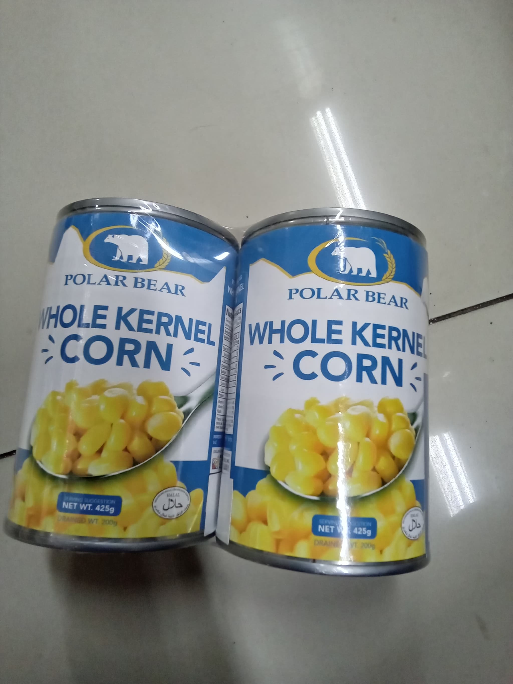 POLAR BEAR WHOLE KERNEL CORN 425G