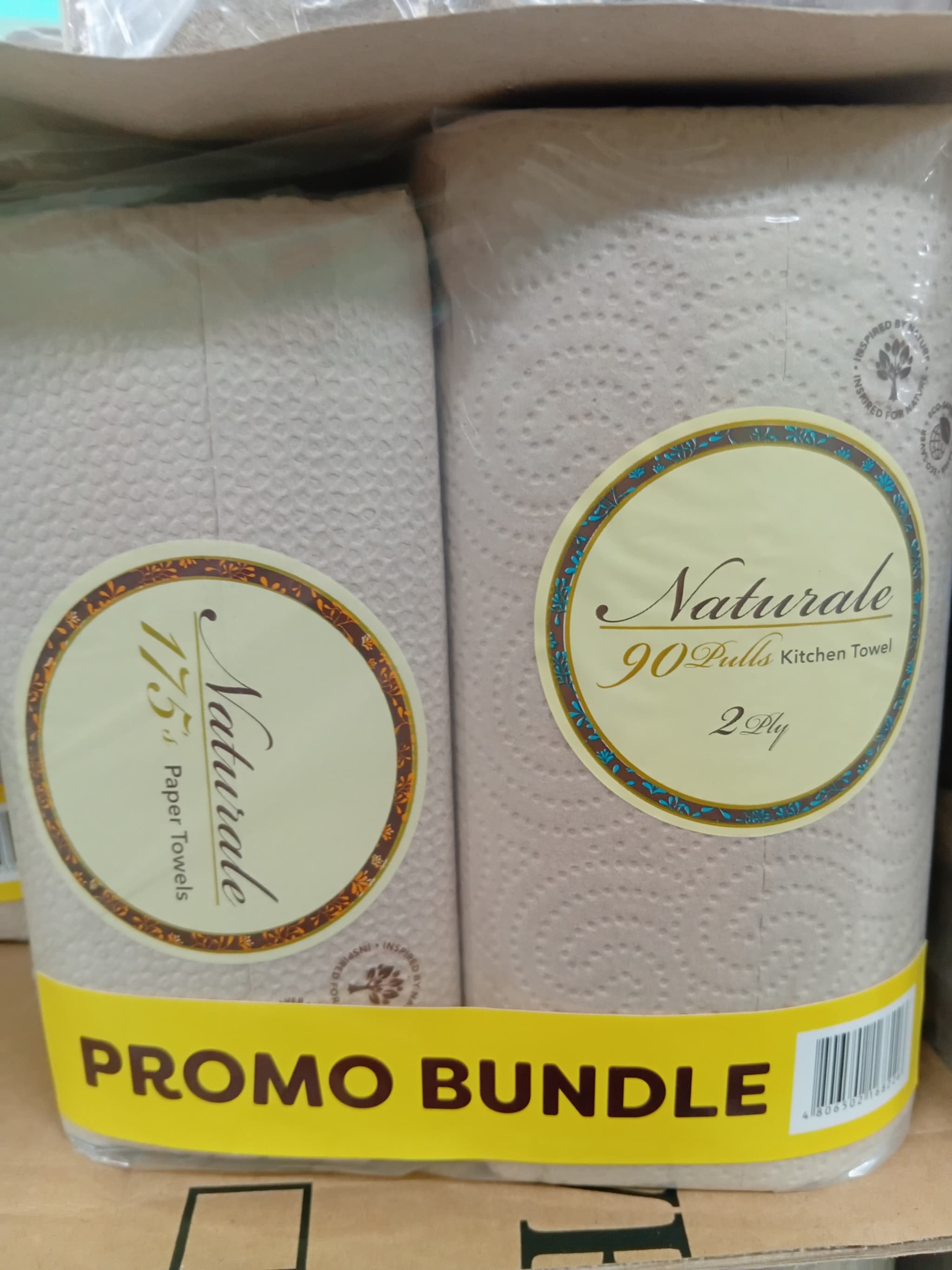 Naturale Kitchen Towel solo 90 pulls and Naturale Paper Towel 175s