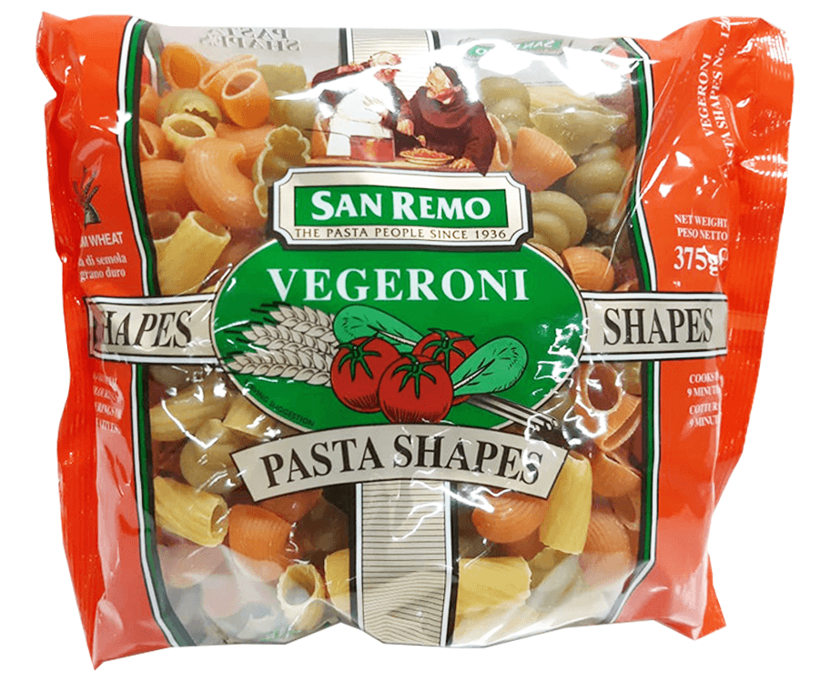 San Remo Vegeroni Pasta Shapes 375g