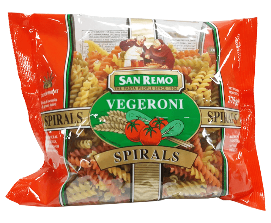 San Remo Vegeroni Spirals 375g