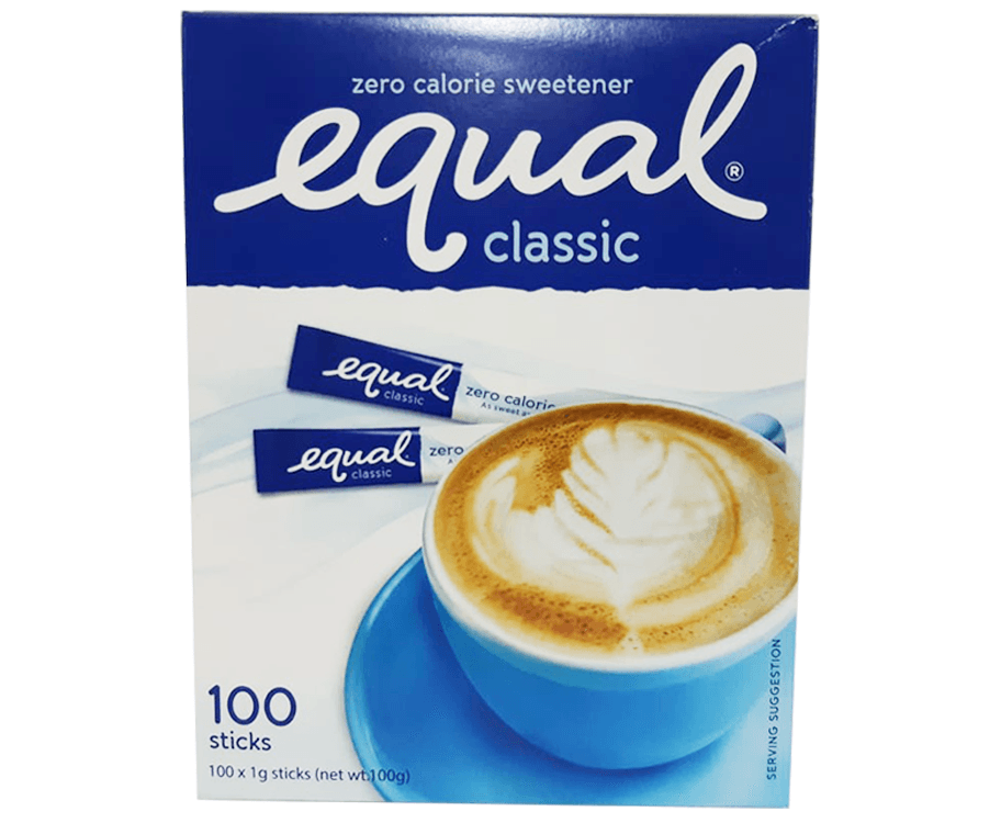 Equal Classic Zero Calorie Sweetener (100 Sticks x 1g) 100g