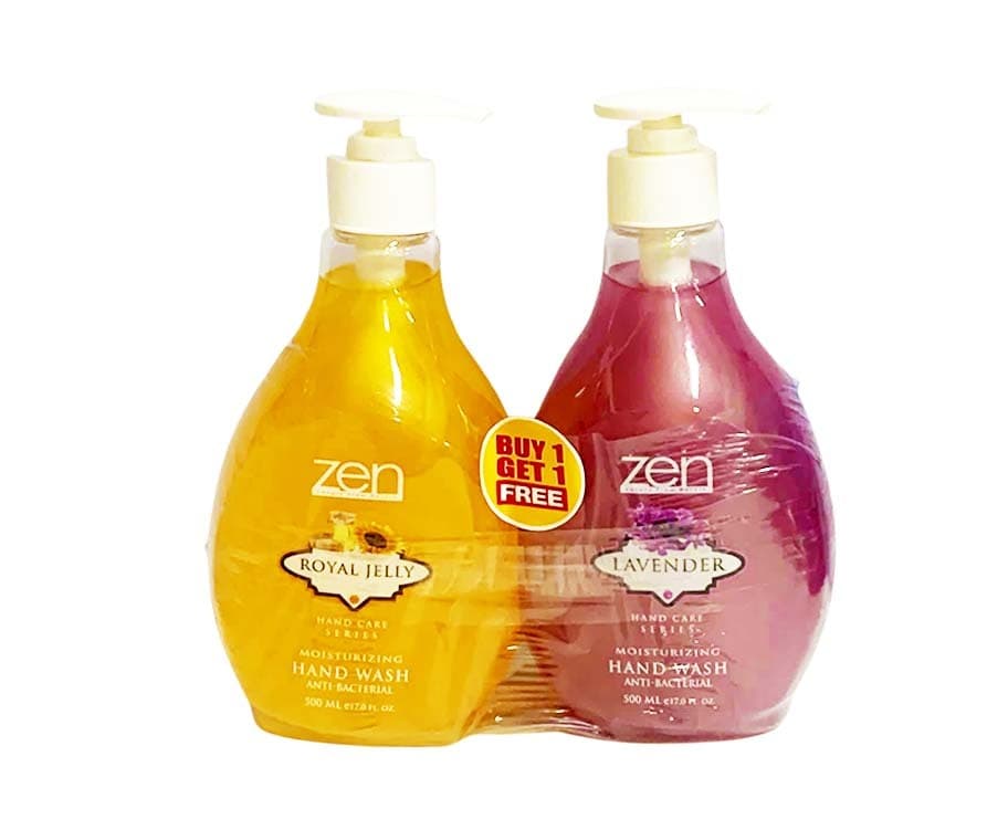 Zen Hand Care Series Royal Jelly + Lavender Moisturizing Hand Wash Anti-Bacterial (2 Packs x 500mL)