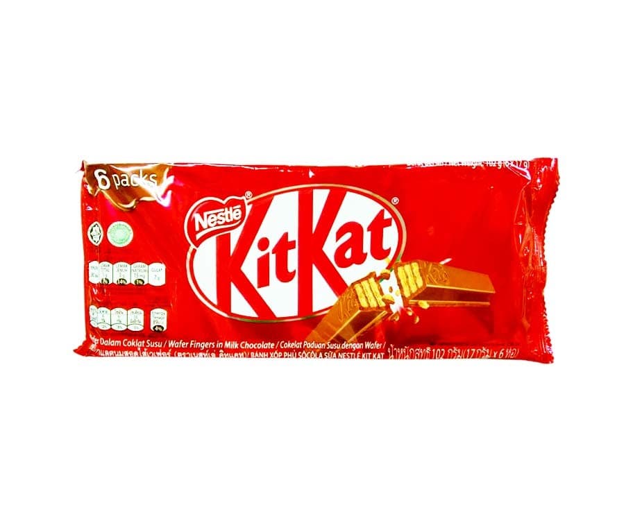 Nestlé KitKat Wafer Fingers in Milk Chocolate 6 Packs 102g