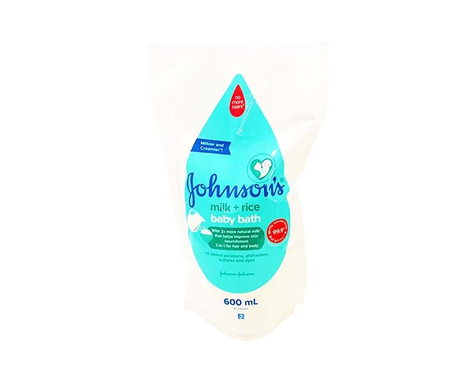 Johnson's Milk + Rice Baby Bath Refill Pack 600mL