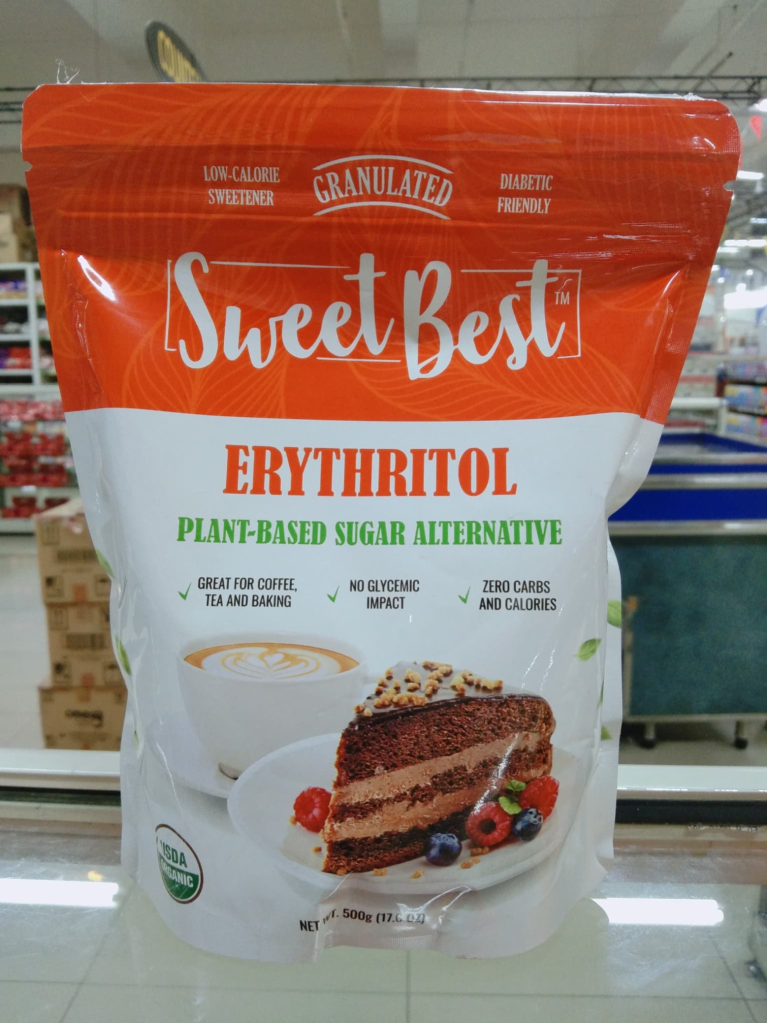 Sweet Best Erythritol Plant-Based Sugar Alternative Granulated 500g
