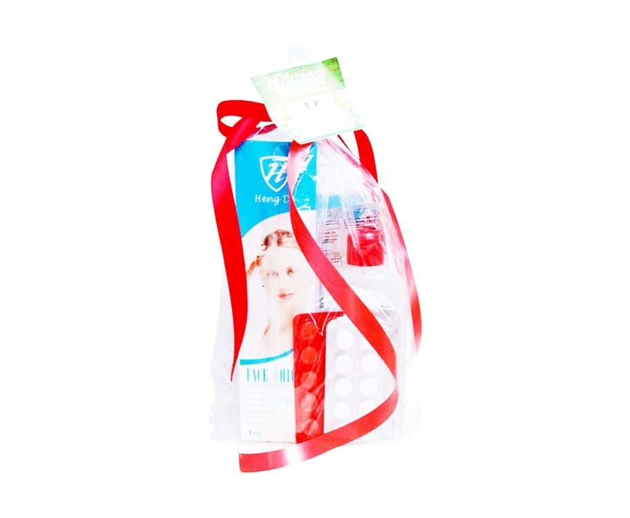 Heng De Face Shield + 3 Pieces Face Mask + TGP Isopropyl Alcohol with Moisturizer 150mL + 10 Pieces Symdex + 10 Pieces Loniper + 10 Pieces Lemon-Cee + 10 Pieces Paracetamol