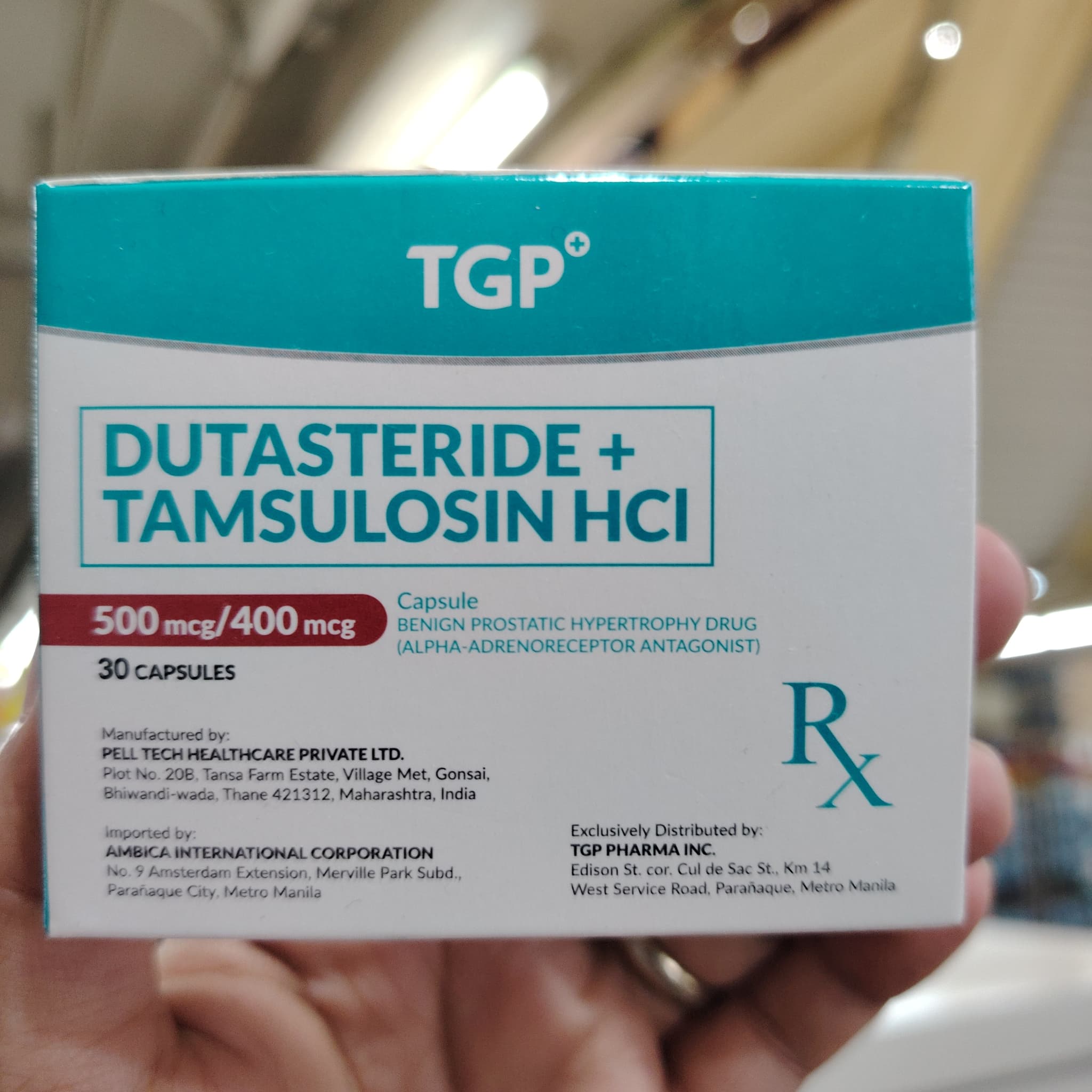 Dutasteride+Tamsulosin HCI 500mcg/400mcg